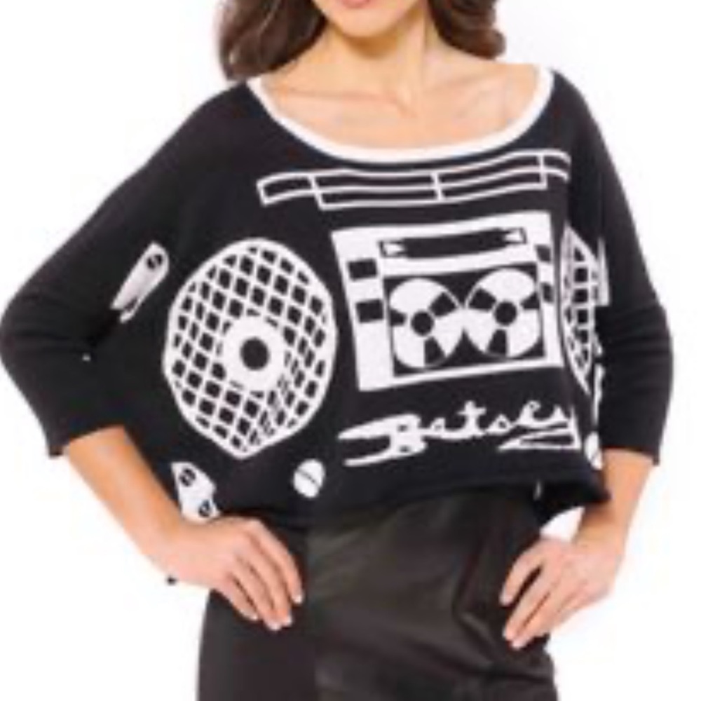 Rare Betsey Johnson Y2K Stereo Sweater
